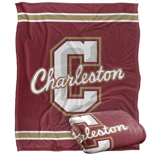 College Of Charleston Primary Logo Silky Touch Blanket White 50x60 - 1 of 4