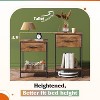 Nightstand Set of 2 with Fabric Storage Drawer and Open Wood Shelf, End Table with Steel Frame - 4 of 4