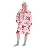 Catalonia Women's Oversized Flannel Blanket Hoodie - Cozy Wearable Plush Fleece Pullover, Soft Lounge Sweatshirt for Home, Camping, Outdoor Comfort - 2 of 4