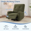 Manual 360° Swivel Rocker Recliner Chair, Overstuffed Glider Chair with Side Pockets, for Living Room, Bedroom, Office - 3 of 4
