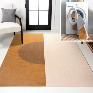 JONATHAN Y Demie Minimalist Graphic Circle Machine-Washable Area Rug - 1 of 4