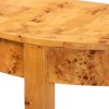 bali & pari Jihan Real Burl Wood Half Moon Console Table Light Mappa Burl - 4 of 4