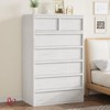 Modern 5/7 Drawer Dresser for Bedroom Antique White/Natural 5 Chest of Drawers 43" Tall with Large Storage Space - 3 of 4
