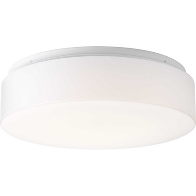 White Glass LED Flush Mount Ceiling Light with Acrylic Diffuser