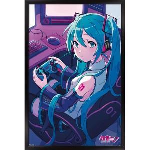 Trends International Hatsune Miku - Game Night Framed Wall Poster Prints - 1 of 4