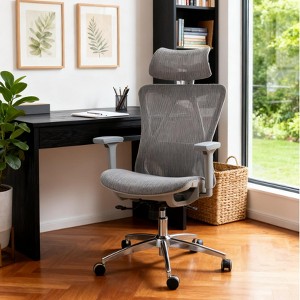 GDFStudio Solene Modern Swivel Mesh Upholstered Office Chair with Adjustable Height - 1 of 4
