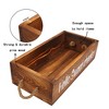 Bathroom decoration box with double-sided interesting bathroom logo toilet paper holder, with cute box logo rustic wooden box of farmhouse - 4 of 4