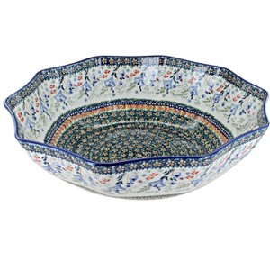 Blue Rose Polish Pottery M109 Manufaktura Large Decagonal Serving Bowl - 1 of 1
