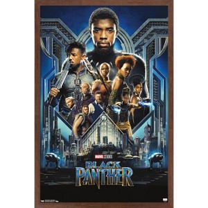 Trends International Marvel Cinematic Universe - Black Panther - Group One Sheet Framed Wall Poster Prints - 1 of 4