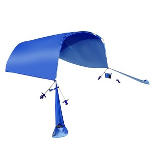 Gymax Wind Powered Beach Tent 100 Sq.ft up to 8 People Portable