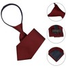 Allegra K Men's Pre Tied Formal Casual Zipper Solid Color Adjustable 8cm-wide Tie - 3 of 4
