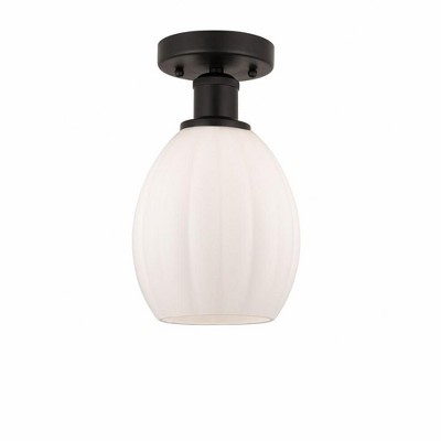 Eaton - 1 Light Semi-Flush Mount In Industrial Style-10.75 Inches Tall and 6 Inches Wide
