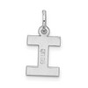 Black Bow Jewelry Sterling Silver, Amanda Collection Small Block Style Initial I Pendant - 3 of 4