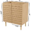 JONATHAN Y VAN1000 Aubert 20 in. W x 18 in. D x 33 in. H Thick Linear Slat Modern 2-Shelf Bath Vanity Cabinet Only (Sink Basin not Included) - 3 of 4