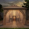 YARDGRACE Semi-Permanent Patio Gazebo 10'x10' with Expansion Bolts, Outdoor Heavy Duty Party Tent with Double Roofs - 4 of 4