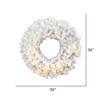 Vickerman Artificial Crystal White Wreath - 3 of 4