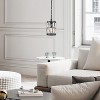 LNC Chispa 1-Lights  5.5" Modern Cylinder Mini Crystal Pendant  Lights, Matte Black and Crystal Glass Shade - 4 of 4