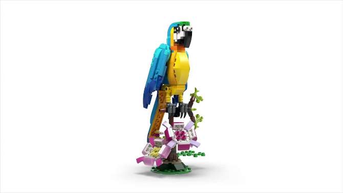 LEGO Creator 3 in 1 Exotic Parrot Animals Building Toy 31136, 2 of 8, play video