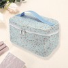 Unique Bargains Women's Floral Square Travel Cosmetic Bag 1 Pc - 3 of 3