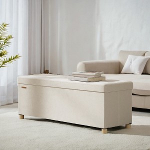 Storage Ottoman Bench, Storage Chest with Lid, 15 x 43.3 x 15.7 Inches, Foot Rest Stool, 30 Gal. (112 L), for Bedroom, Living Room - 1 of 4