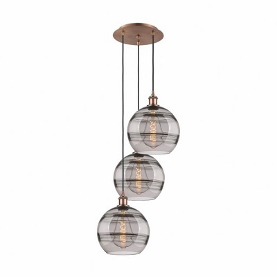 Rochester - 3 Light Cord Hung Multi Pendant In Industrial Style-35.63 Inches Tall and 16.5 Inches Wide