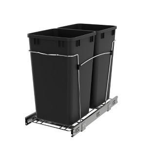 Rev-A-Shelf RV-15KD Series Double 27 Quart Sliding Pull-Out Waste Container for Base Kitchen Cabinet - 1 of 4