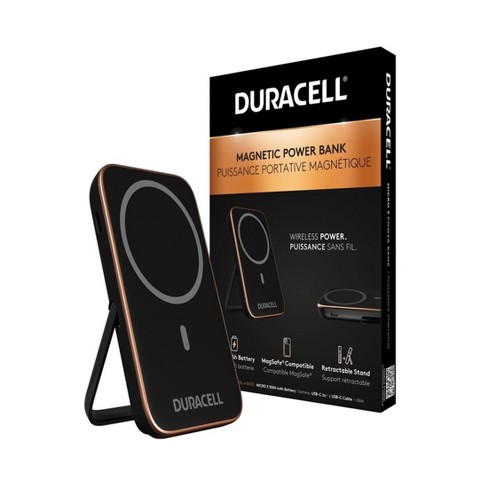 Duracell Micro 5 Portable Charger Foldable 5,000mah Power Bank Magsafe  Compatible Wireless Iphone Dual Charge Wireless + Usb C Tsa Compliant :  Target