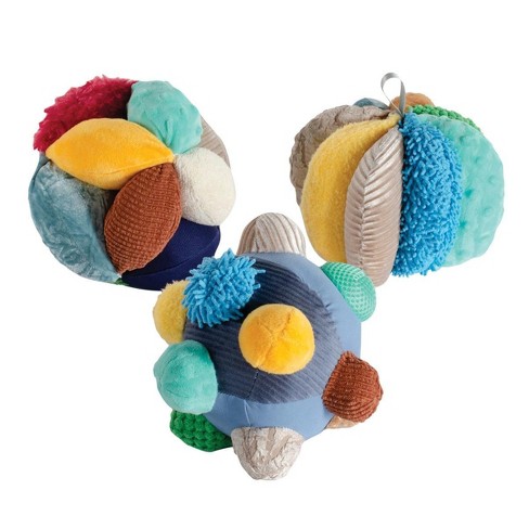 Kaplan Early Learning Knots and Knobs Plush Balls - Set of 3