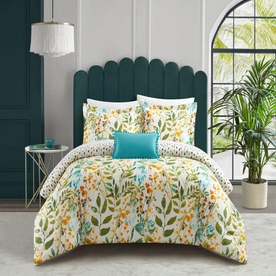 Chic Home Blaire 8 Piece Comforter Set Reversible Hand Painted Floral ...