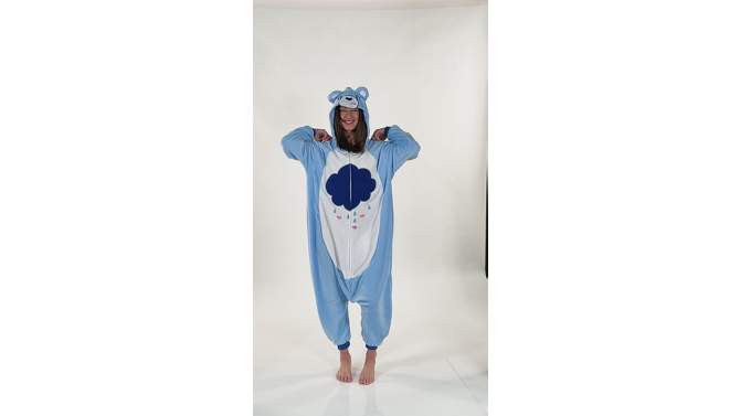 Care Bears Adult Unisex Hooded Fleece Union Suit Costume Cosplay, 2 of 9, play video