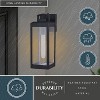 VAXCEL Kinzie 1 Light Dusk to Dawn Black Outdoor Wall Lantern Clear Glass, 14.25 inch - 3 of 4