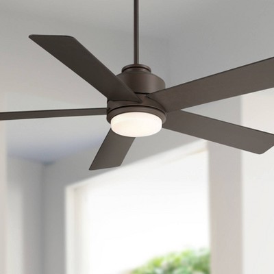 Grand Palm 52" Oil Rubbed Bronze Metal and Wood Ceiling Fan with LED Light