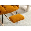 Teddy Fabric Rocking Chair with Adjustable Footrest and Side Pocket - 2 of 4