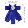 Elerevyo Women's Ribbon Brooch Bowknot Neck Bow Ties - 2 of 4