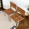 Gaoyangjiaju 31.5 Inch Wooden Dining Chair with Stainless Steel Legs Kitchen Dining Room Accent Chair - 3 of 4