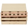 vidaXL Chicken Laying Nest 3 Compartments 28.3"x13"x21.3" Solid Pine Wood - 2 of 4