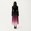 Anna-Kaci Women's Long Sleeve Pleated Maxi Dress with Gradient Ombre Skirt and Fitted Bodice - 2 of 4