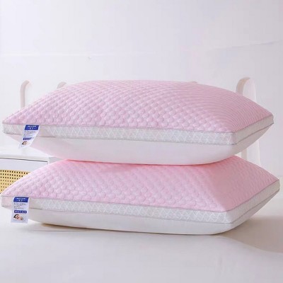 DSVIMOY Support Pillow Cooling Breathable Tofu Pillow with Neck Support for All Sleepers, Pink, 13.78"*9.84"*6.69"
