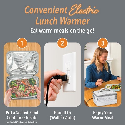 Bentgo Heat Electric Lunch Bag White Marble