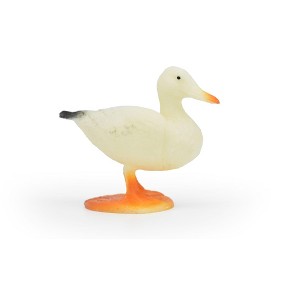 White Goose, Domestic Barnyard goose, Snow Geese, Plastic Design, Bird, Hand Painted, Figure, Model, Toy, 3 1/2 inches.  FN10-B603  Pics, 3,6, - 1 of 4