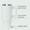 HydroJug Traveler - Water Bottle with Handle & Flip Straw - Leak Resistant Tumbler, Insulated, Stainless Steel & Rubber Base - 2 of 4