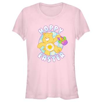 Juniors Womens Care Bears Hoppy Easter Funshine T-Shirt