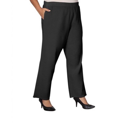 Women's Wide Leg Crinkle Cotton Pants - Plus - On The Plus Side