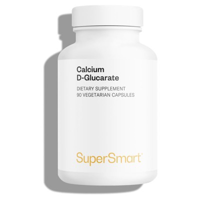 SuperSmart Calcium D-Glucarate 1500mg per Day (High Strength) - Calcium Supplement | Non-GMO & Gluten Free - 90 Vegetarian Capsules