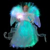 Northlight Fiber Optic Color-Changing Angel with Dove Christmas Tree Topper - 12" - White - 3 of 4