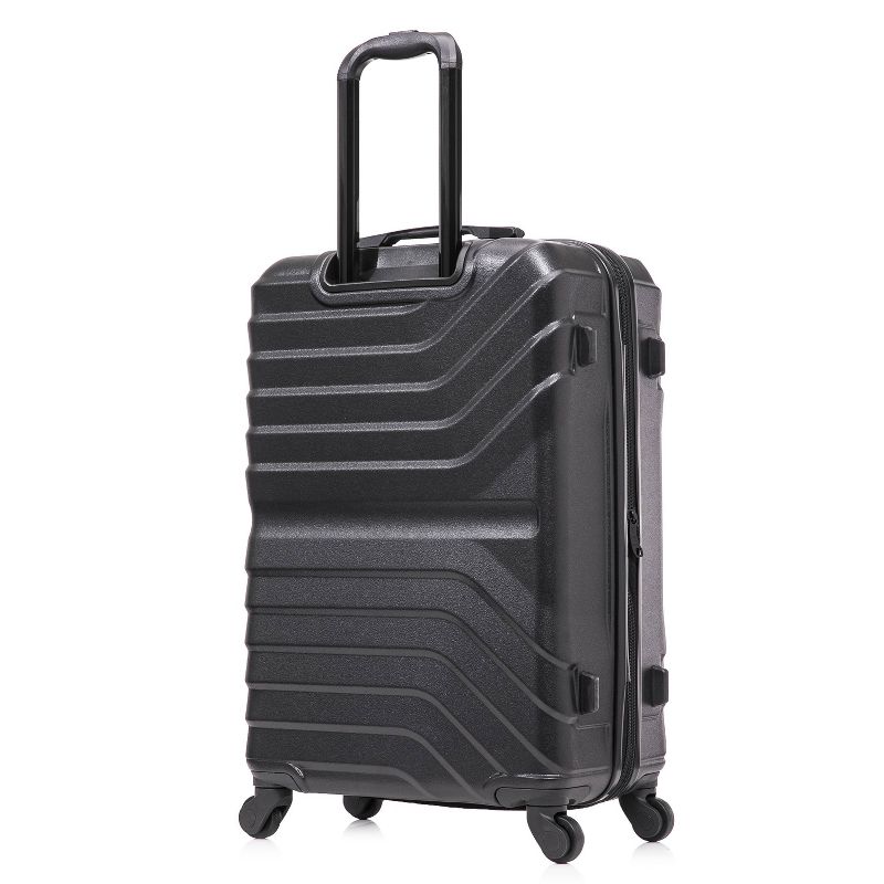 InUSA Aurum Lightweight Hardside Medium Checked Spinner Suitcase - Black, 6 of 19
