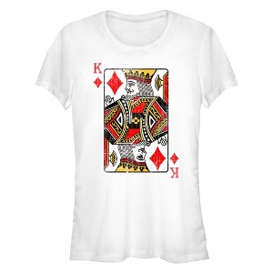 Junior's Lost Gods Queen of Diamonds Distressed T-Shirt - 1 of 4