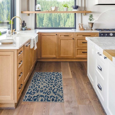 Hauteloom Skipsea Blue Leopard Performance Rug