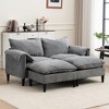 Convertible Sectional Sofas with Storage Footstools, 2-Seater Sofa for Living Room, Bedroom, Office, Small Spaces - 3 of 4