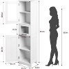 67" h Tall Bathroom Cabinet - Bathroom Towel Storage with 2 Doors & Adjustable Shelves, Slim Storage Cabinet - 2 of 4